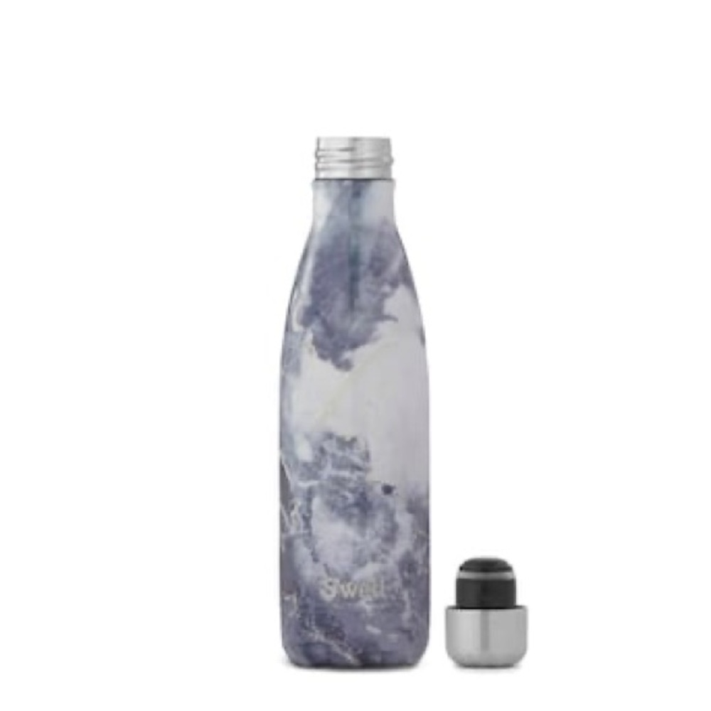 S'well Blue Granite 17oz Marble Print Water Bottle AND Sport Cap